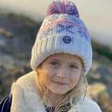 Superbobble reflective bobble hat Pastel Ice Crystal kids 4-8 years, UK version