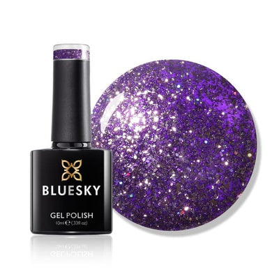 Superdrug Bluesky Dazzling Platinum Gel Flash Fashion Purple Glitter Gel Polish - Achetez en ligne sur McGrocer