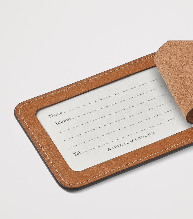 Aspinal of London Leather Luggage Tag - British product