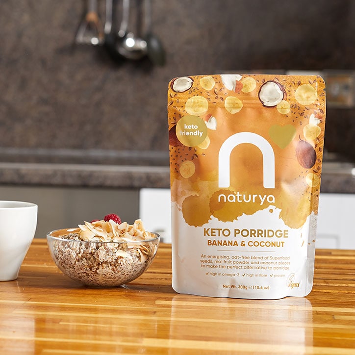 Naturya Keto Porridge Apple & Cinnamon 300g Oats & Porridge Holland&Barrett   