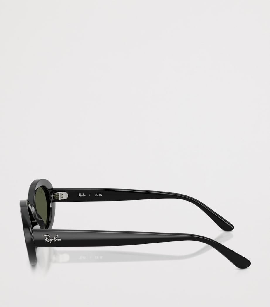 Ray-Ban RB2223 Sonnenbrille mit gekrümmter Kissenform und Etui - Britisches Produkt