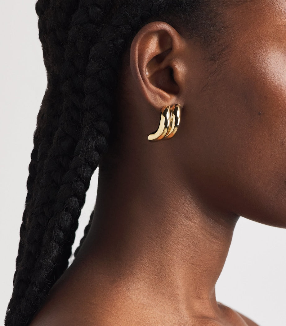Eddie Borgo Torsade stud earrings gold-plated brass - British product