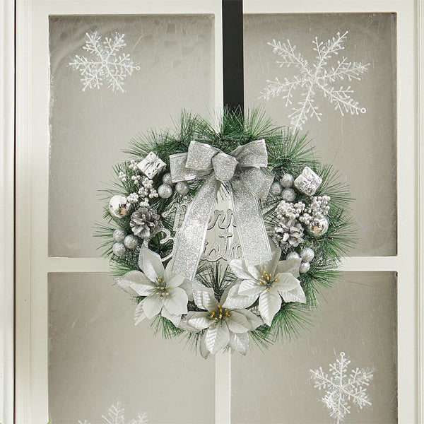 Livingandhome Christmas wreath with mixed decorations 30cm, imported from the UK