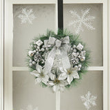 Livingandhome Christmas wreath with mixed decorations 30cm, imported from the UK