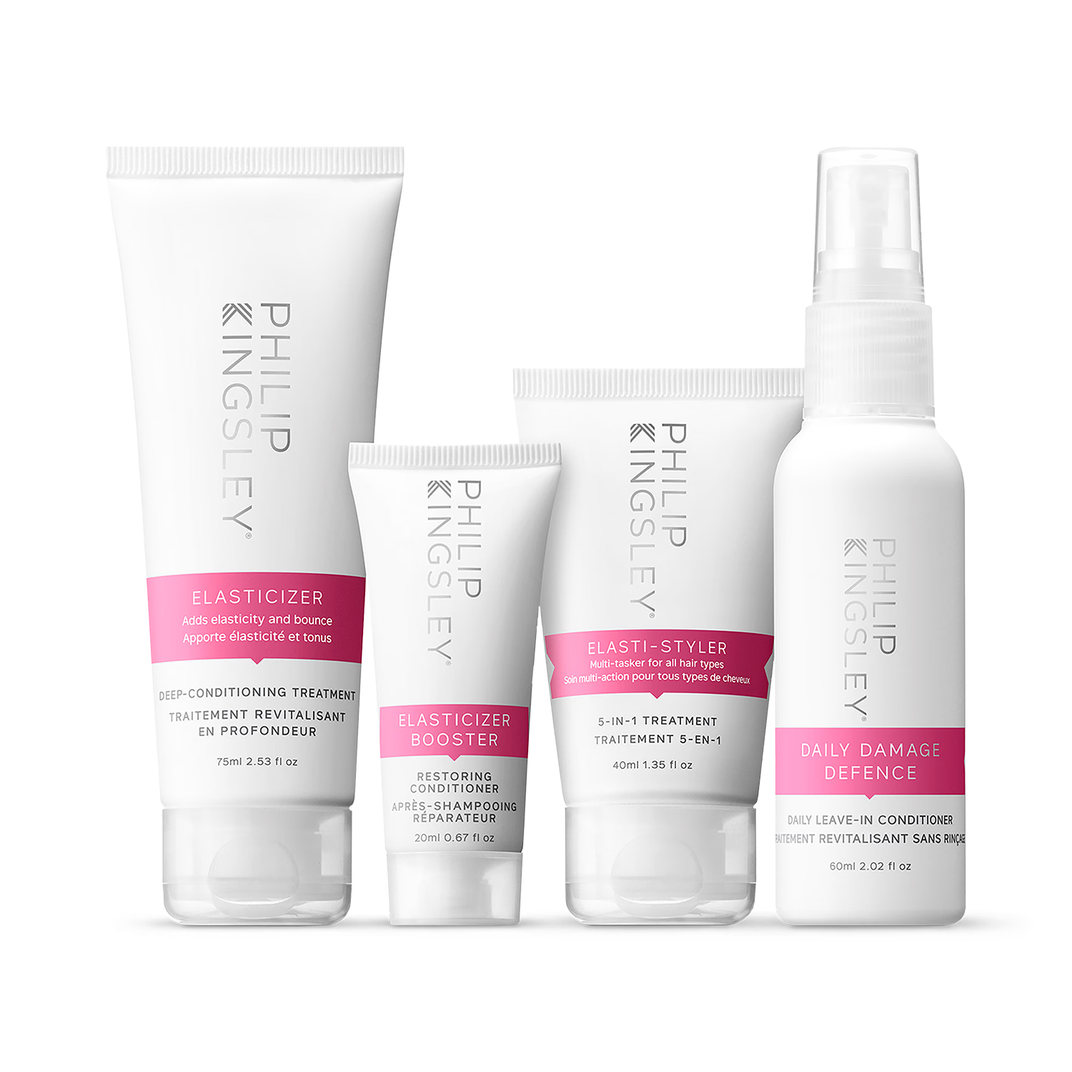 Philip Kingsley Elasticizer Effect Discovery hair care collection, UK version