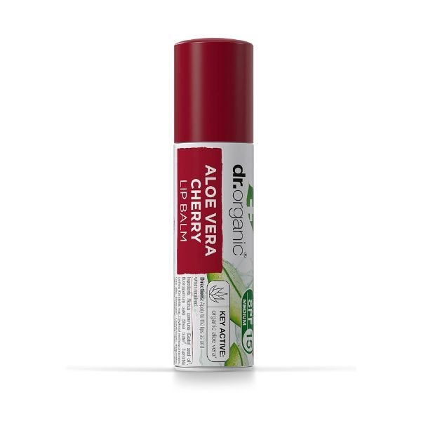 Dr Organic Aloe Vera Cherry lip balm 5.7ml - British product
