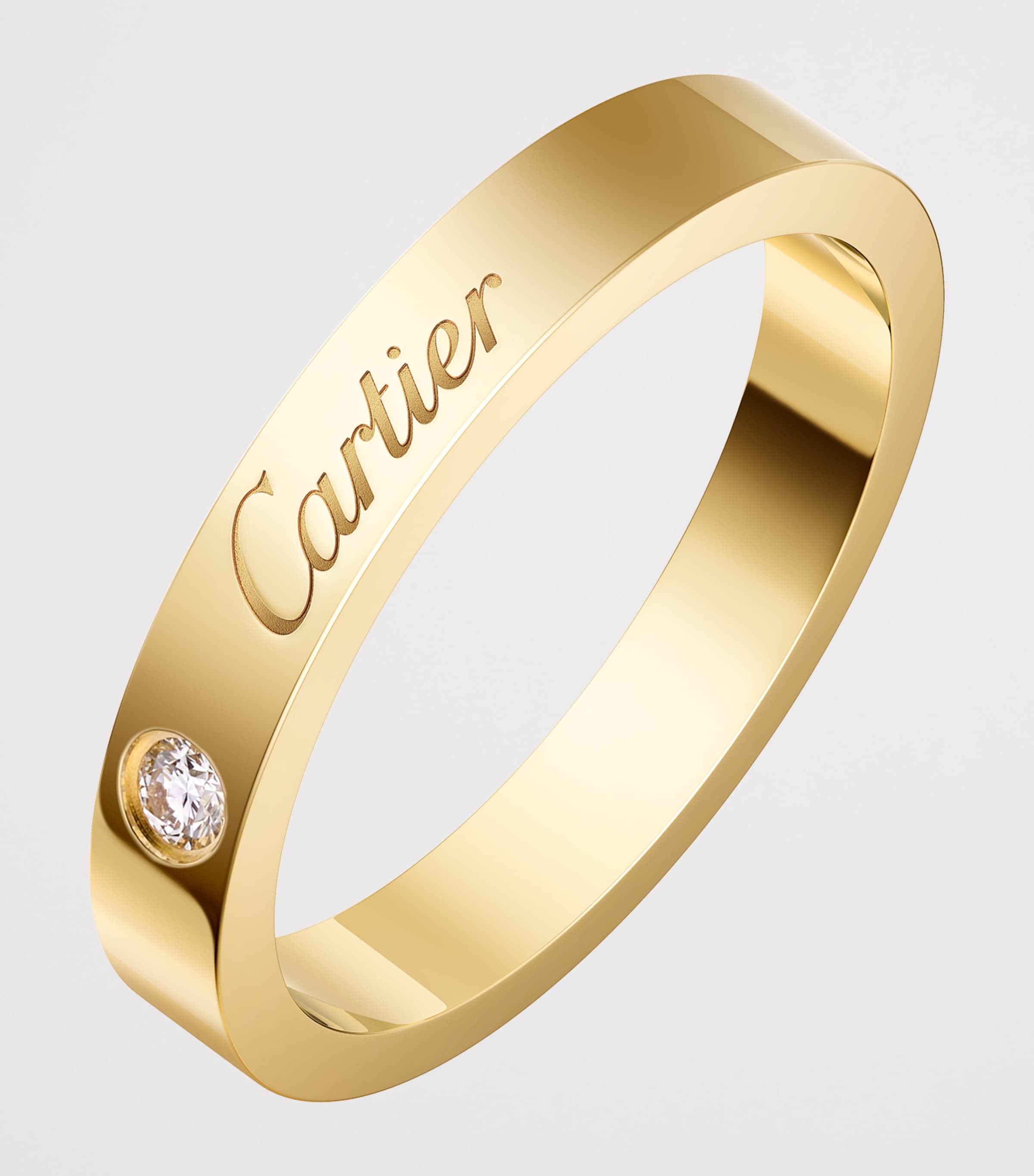 Cartier C de Cartier wedding ring 18k yellow gold diamond (British brand)