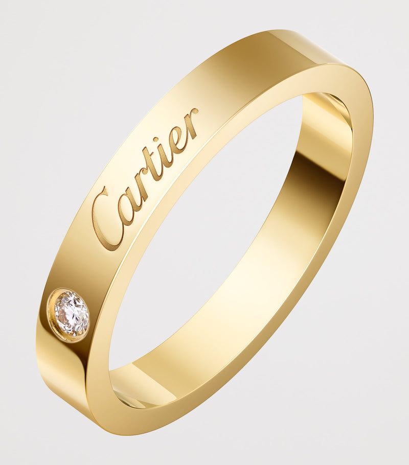 Cartier C de Cartier wedding ring 18k yellow gold diamond (British brand)