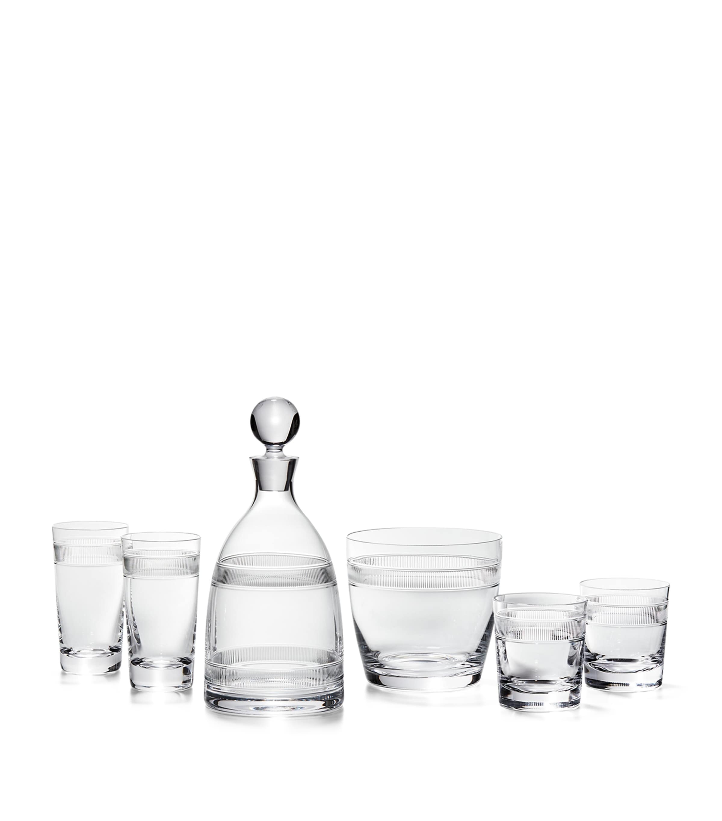 Ralph Lauren Home Langley ice bucket with intricate etchings, imported from the UK