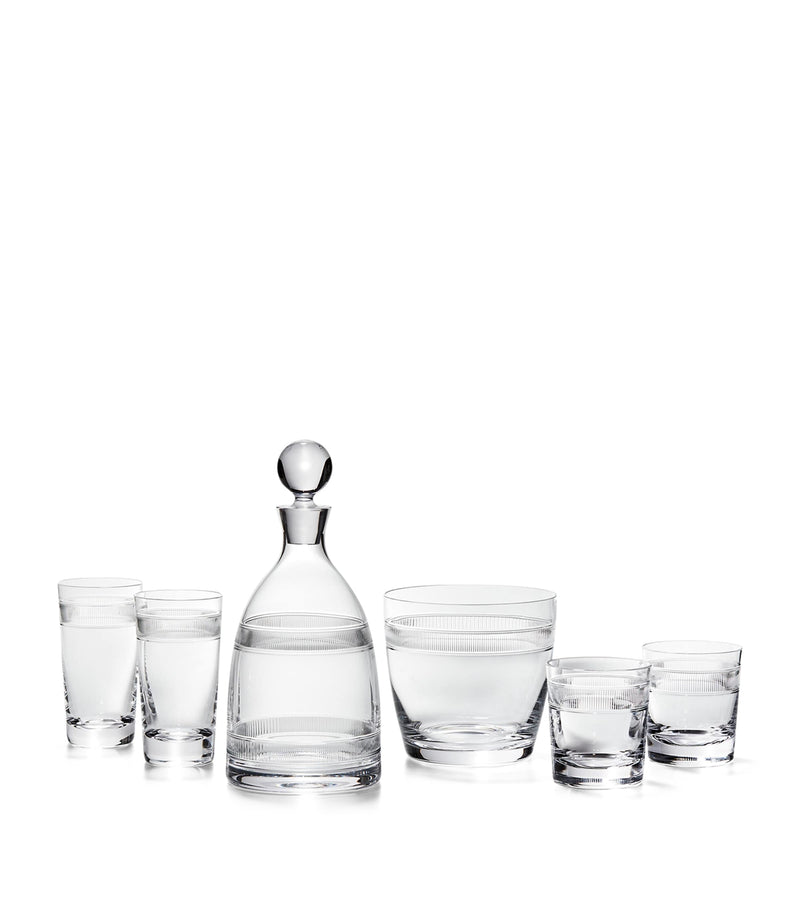 Ralph Lauren Home Langley ice bucket with intricate etchings, imported from the UK