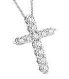 Graff white gold diamond necklace cross design 40cm, UK version