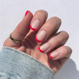 House of Amor Fiery French press-on nails square standard length, UK version