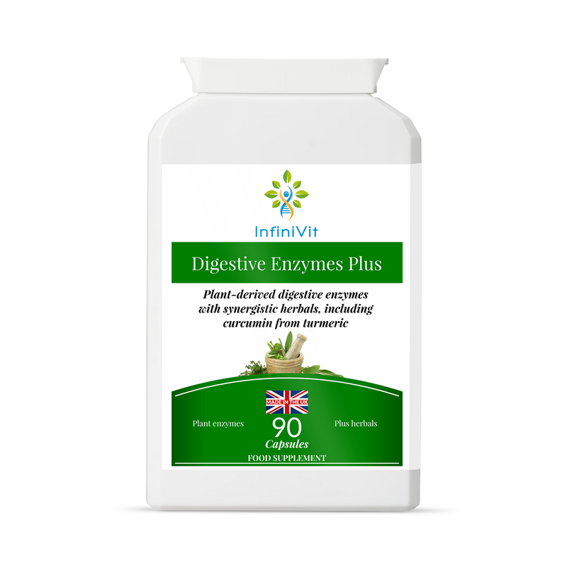 InfiniVit Digestive Enzymes Plus 90 Capsules, imported from the UK