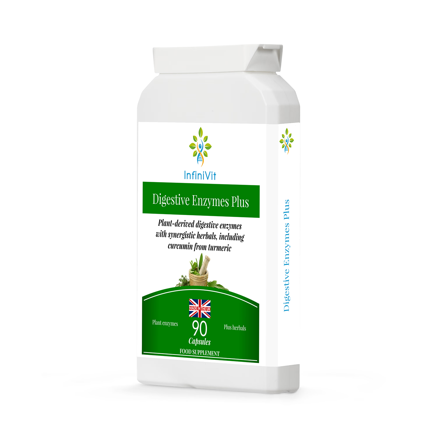 InfiniVit Digestive Enzymes Plus 90 Capsules, imported from the UK