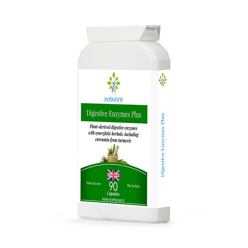 InfiniVit Digestive Enzymes Plus 90 Capsules, imported from the UK