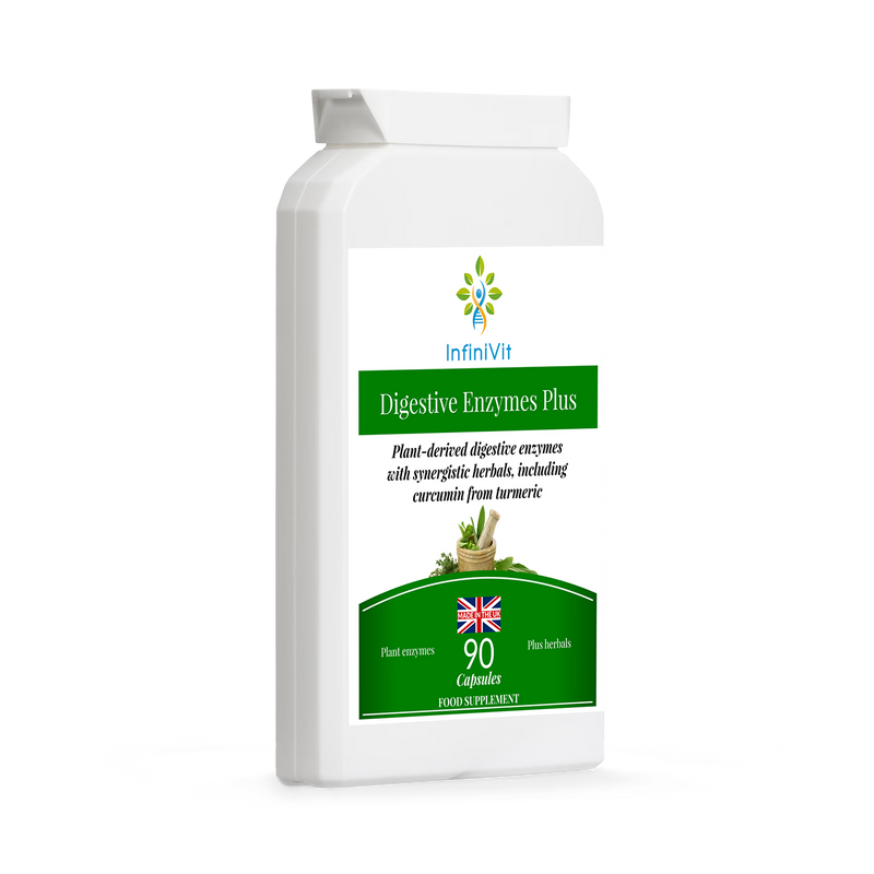 InfiniVit Digestive Enzymes Plus 90 Capsules, imported from the UK