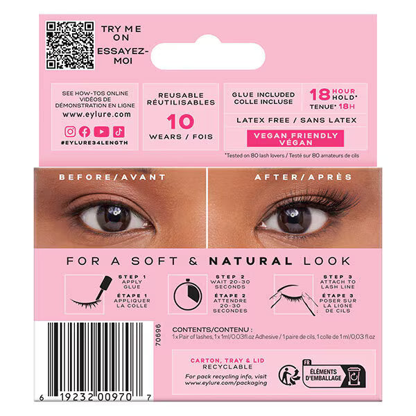 Eylure 3/4 025 Wispy False Eyelashes - British product