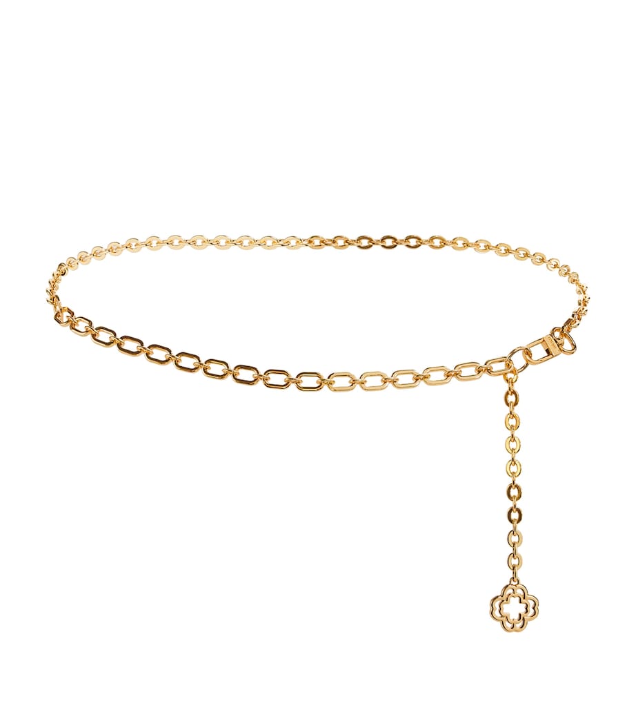 Maje clover logo chain belt brass, imported from the UK