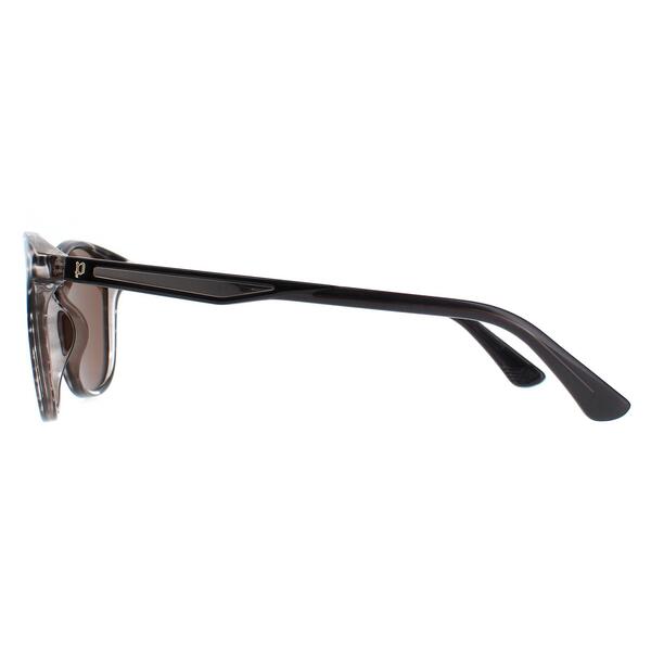 Police grey round sunglasses with polarized brown lenses, UK version