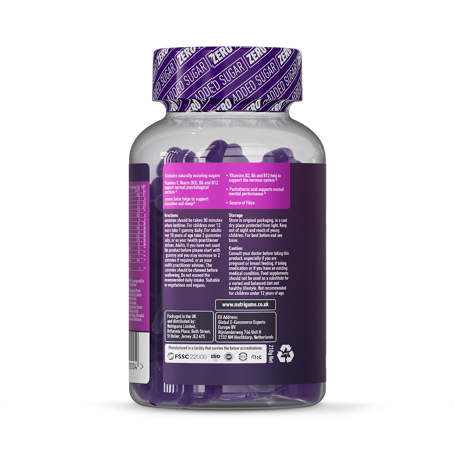 Nutrigums Dozy Bears sleep gummies 60 gummies (British brand)