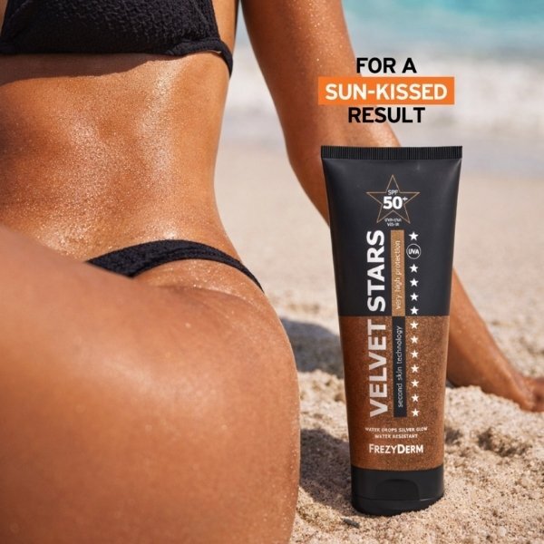 FrezyDerm Velvet Stars shimmering body sunscreen 175ml, UK version