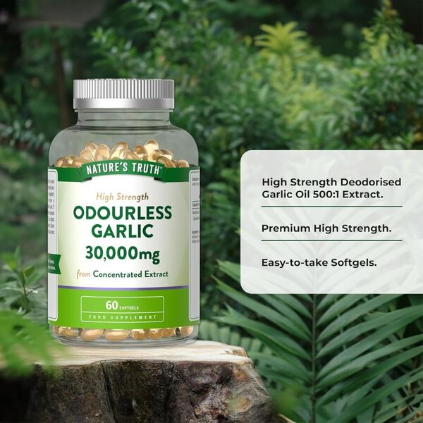 Nature's Truth odourless garlic supplement 60 softgels - British product