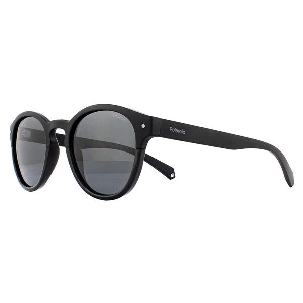 Polaroid black polarized men sunglasses round frame, imported from the UK