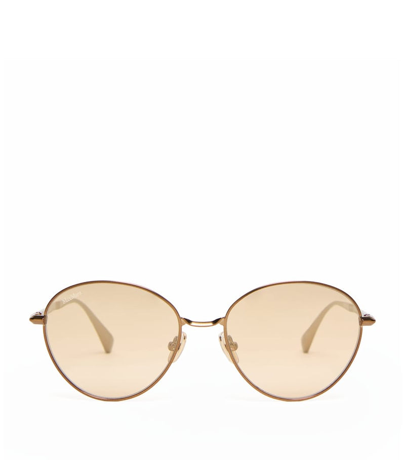Max Mara metal oval sunglasses with carrying case (British brand)