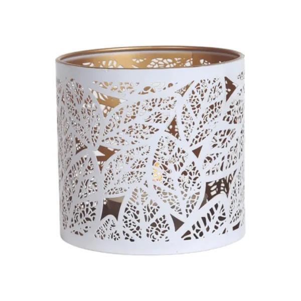 Aroma wax melt burner white leaves design - British product