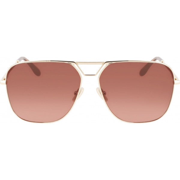 Victoria Beckham VB217S brown metal frame sunglasses, UK version