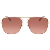 Victoria Beckham VB217S brown metal frame sunglasses, UK version