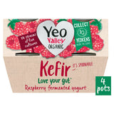 Yeo Valley Organic Kefir Raspberry Yogurt Pack 4x100g GOODS Sainsburys   