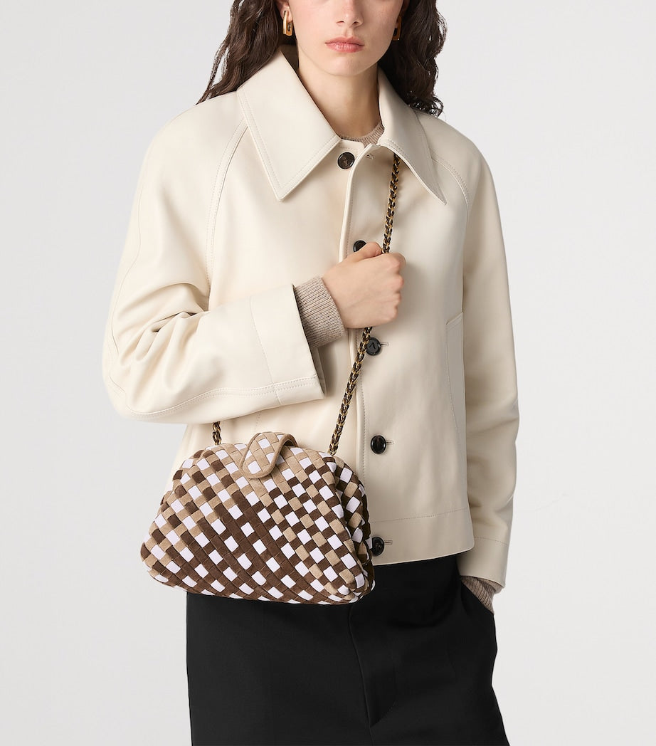 Bottega Veneta small suede Lauren 1980 clutch bag - British product