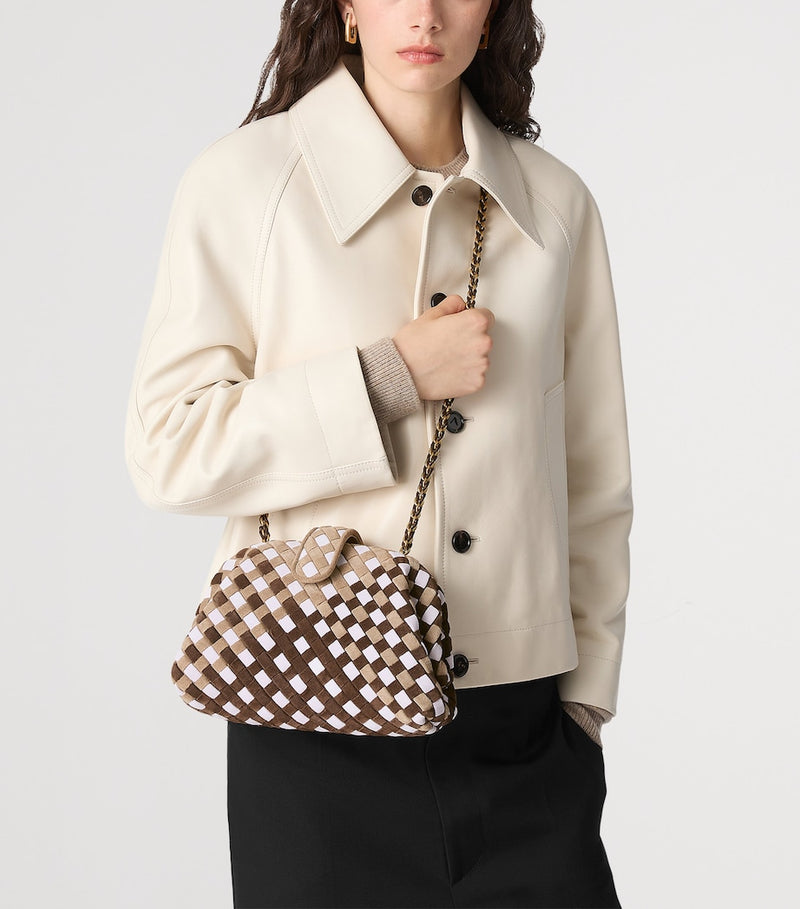 Bottega Veneta small suede Lauren 1980 clutch bag - British product