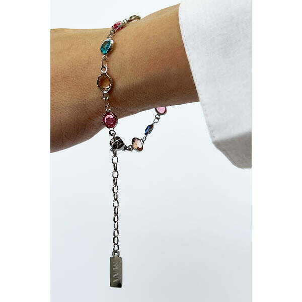 SVNX multicolour crystal bracelet gift boxed, UK version