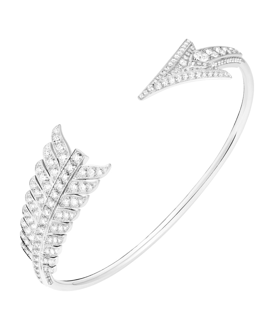 Boucheron Nature Triomphante white gold diamond Flèche bracelet - British product
