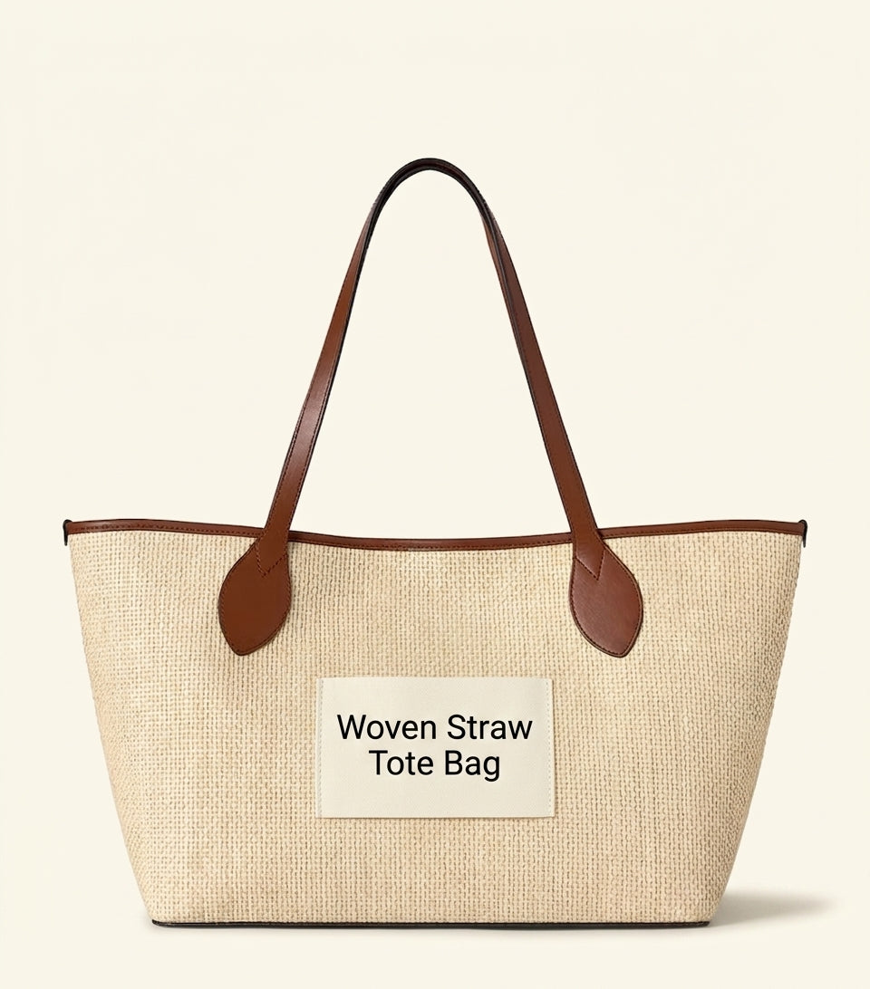 Mulberry Small Raffia-Leather Tree Tote bag - imported from the UK