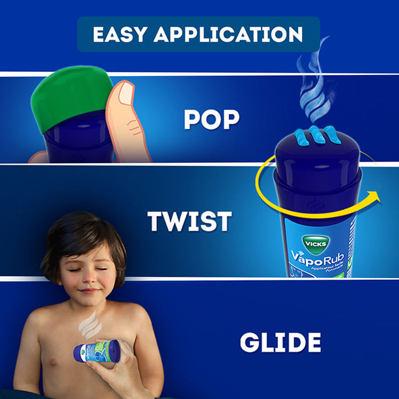 Vicks Vaporub 35g easy applicator cold relief ointment, imported from the UK