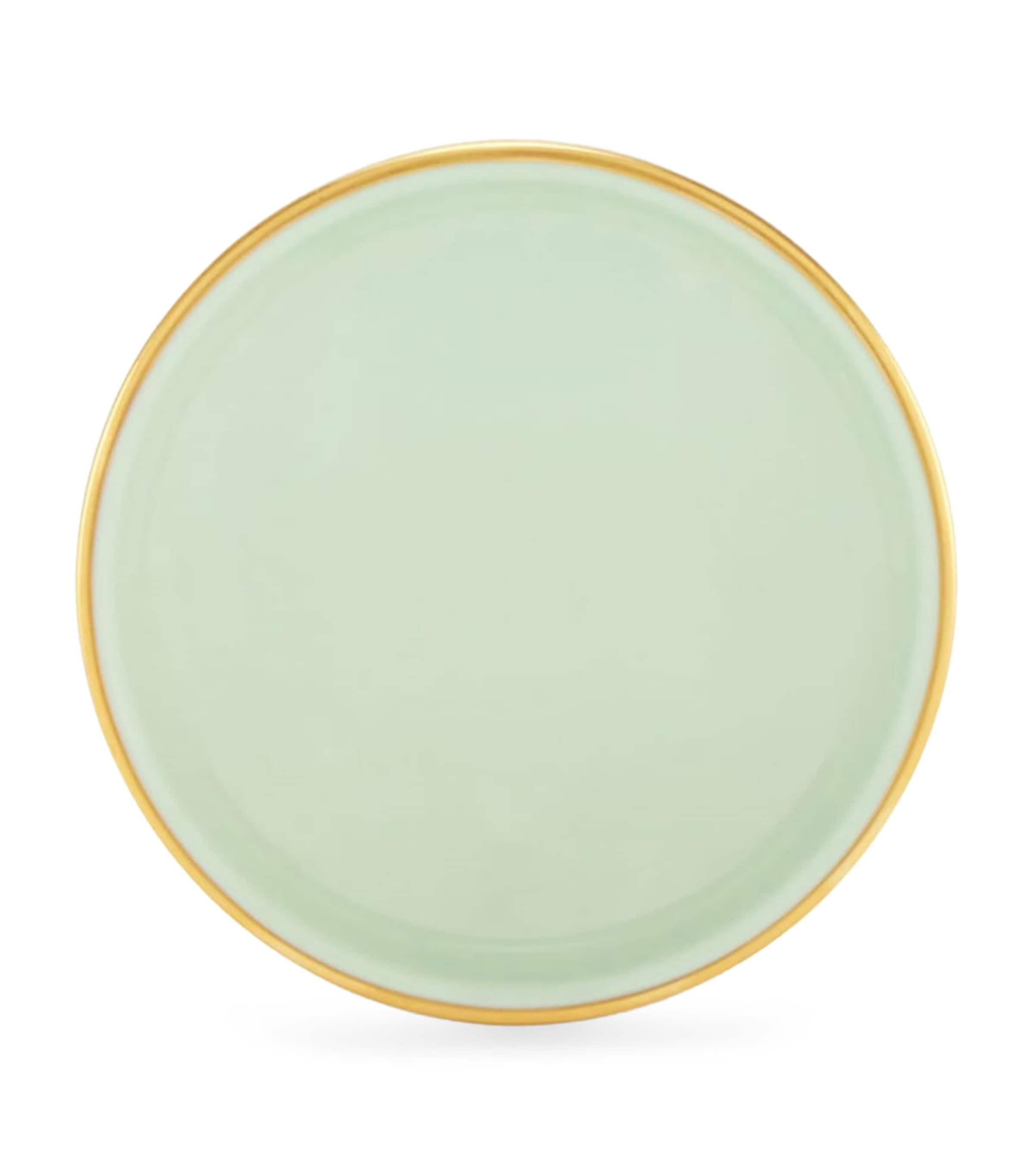 GINORI 1735 Colonna Diva Verde butter dish 10cm - British product