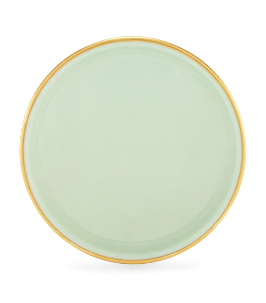 GINORI 1735 Colonna Diva Verde butter dish 10cm - British product