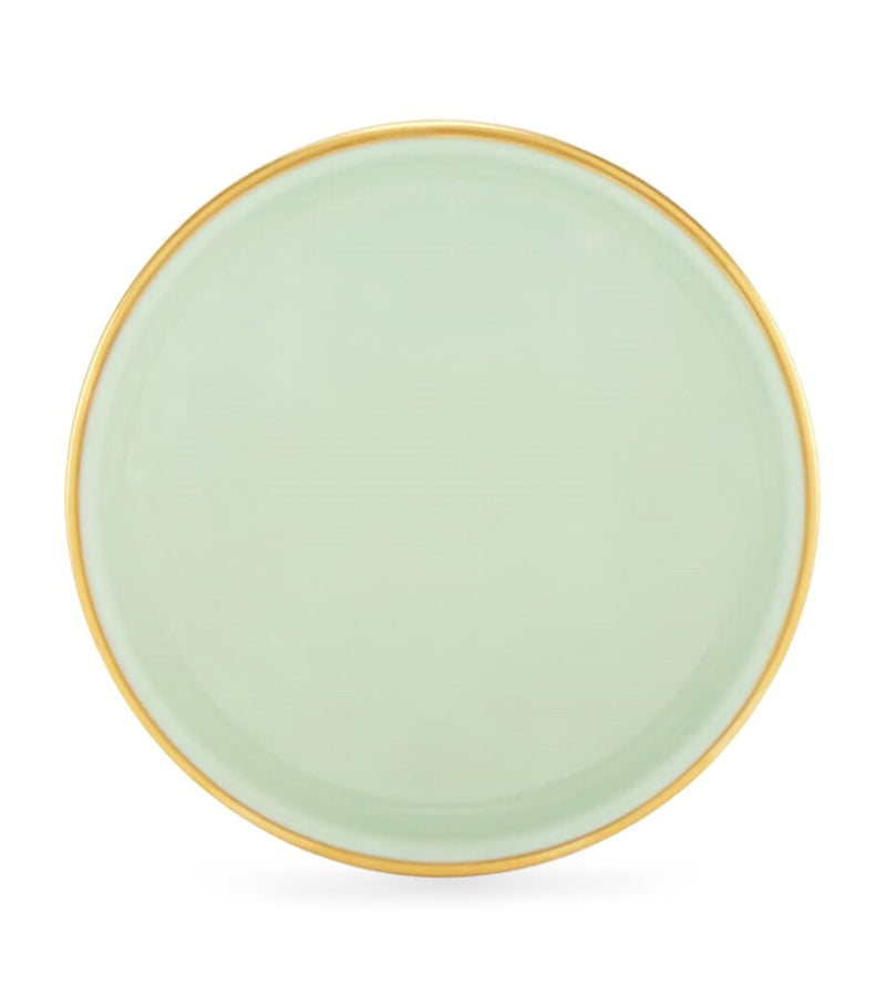 GINORI 1735 Colonna Diva Verde butter dish 10cm - British product