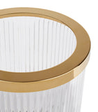 Zodiac Roman Crystal bathroom bin with chrome design (British brand)