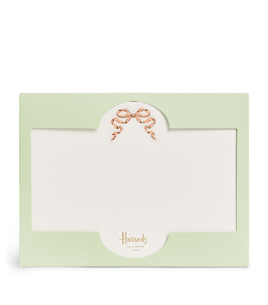 Harrods blue bow cards pack of 10, UK version