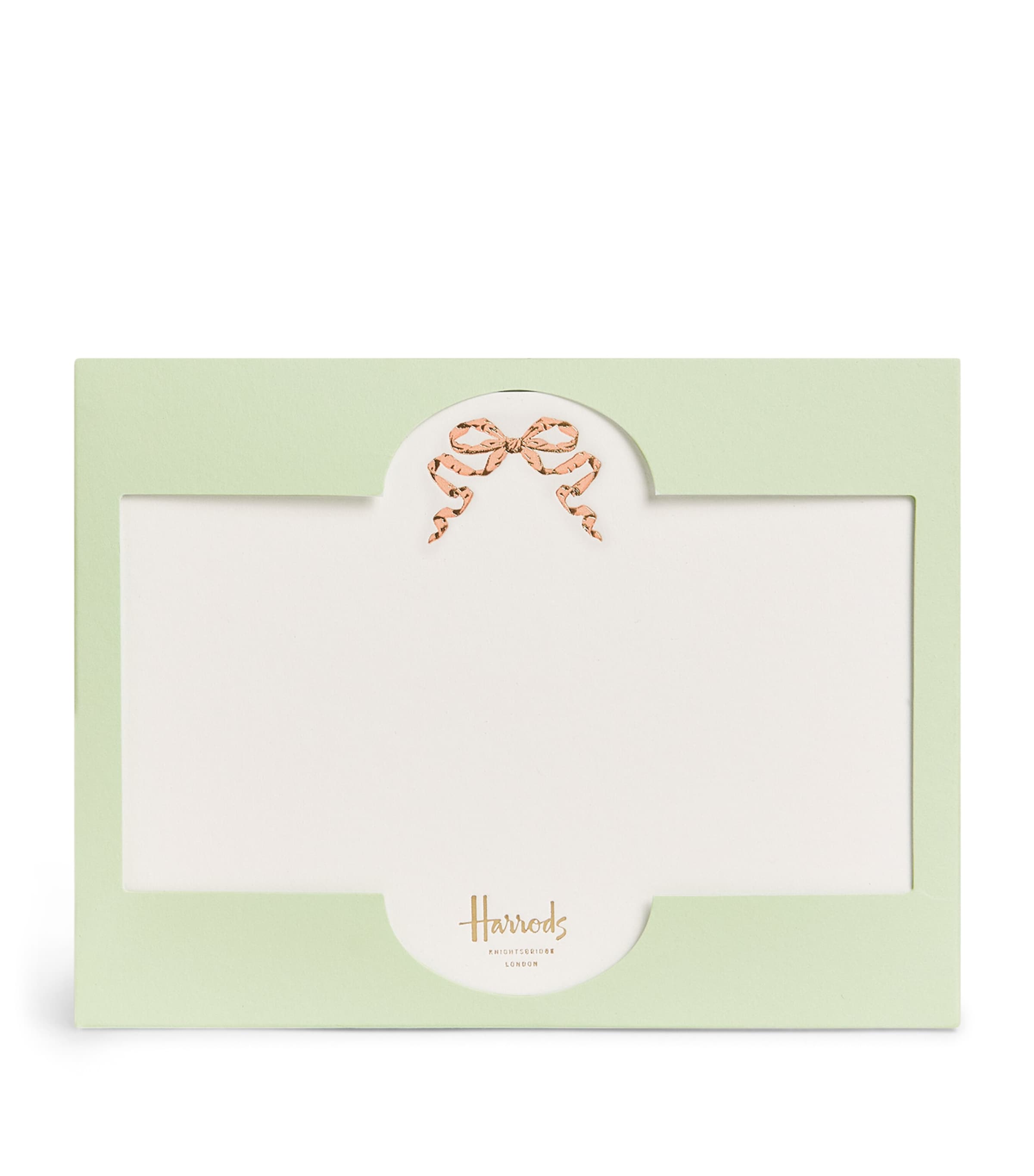 Harrods blue bow cards pack of 10, UK version