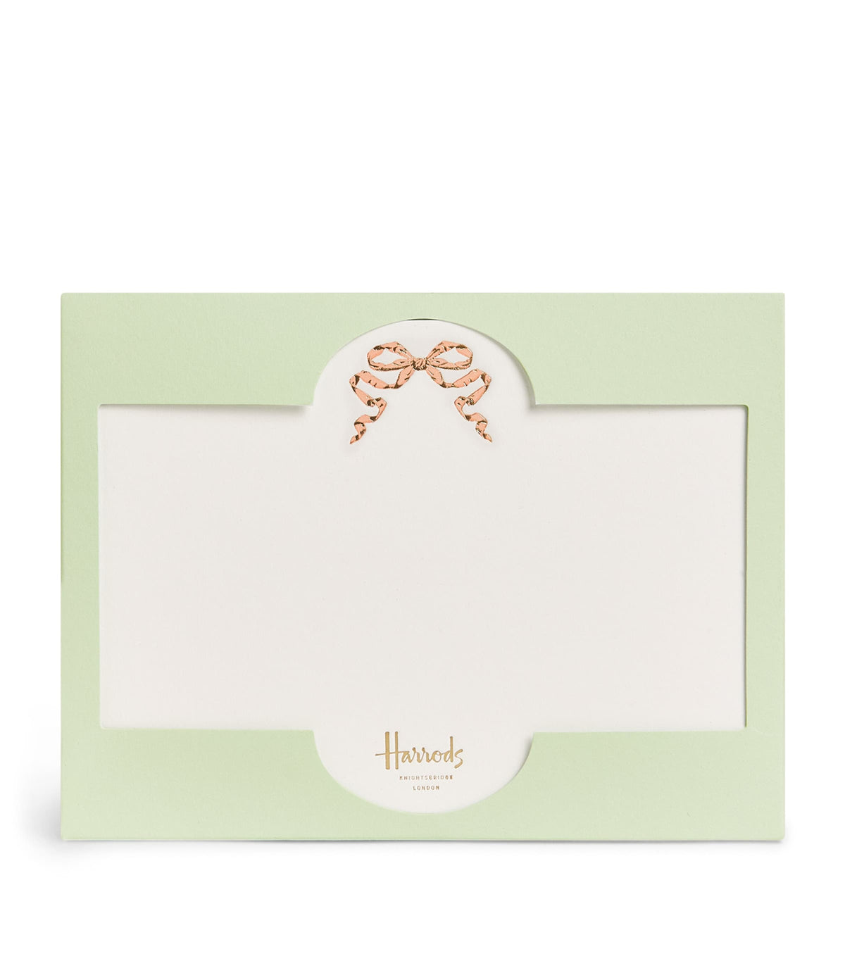 Harrods blue bow cards pack of 10, UK version