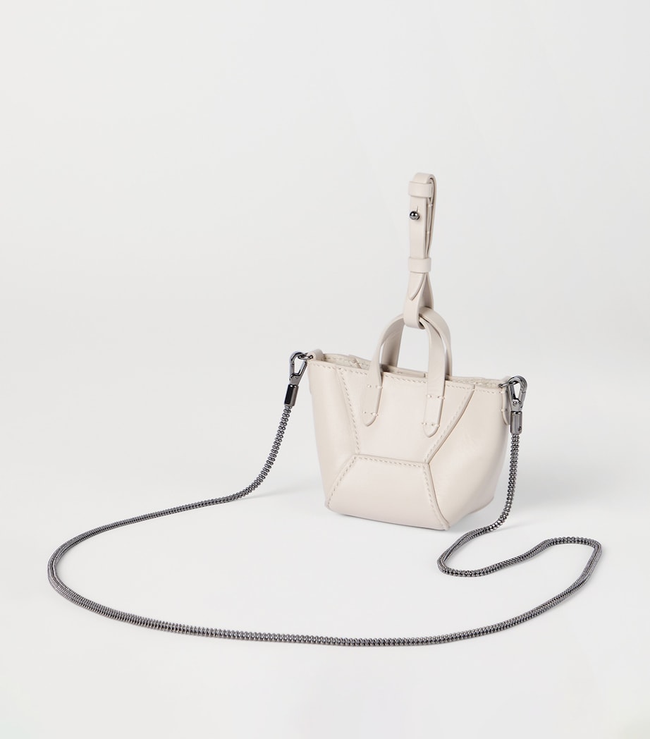 Brunello Cucinelli mini leather tote bag, UK version