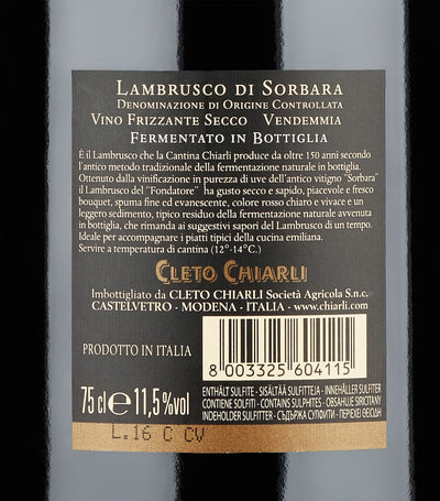Musserende Rød Lambrusco Vin 2023 Årgang 75cl