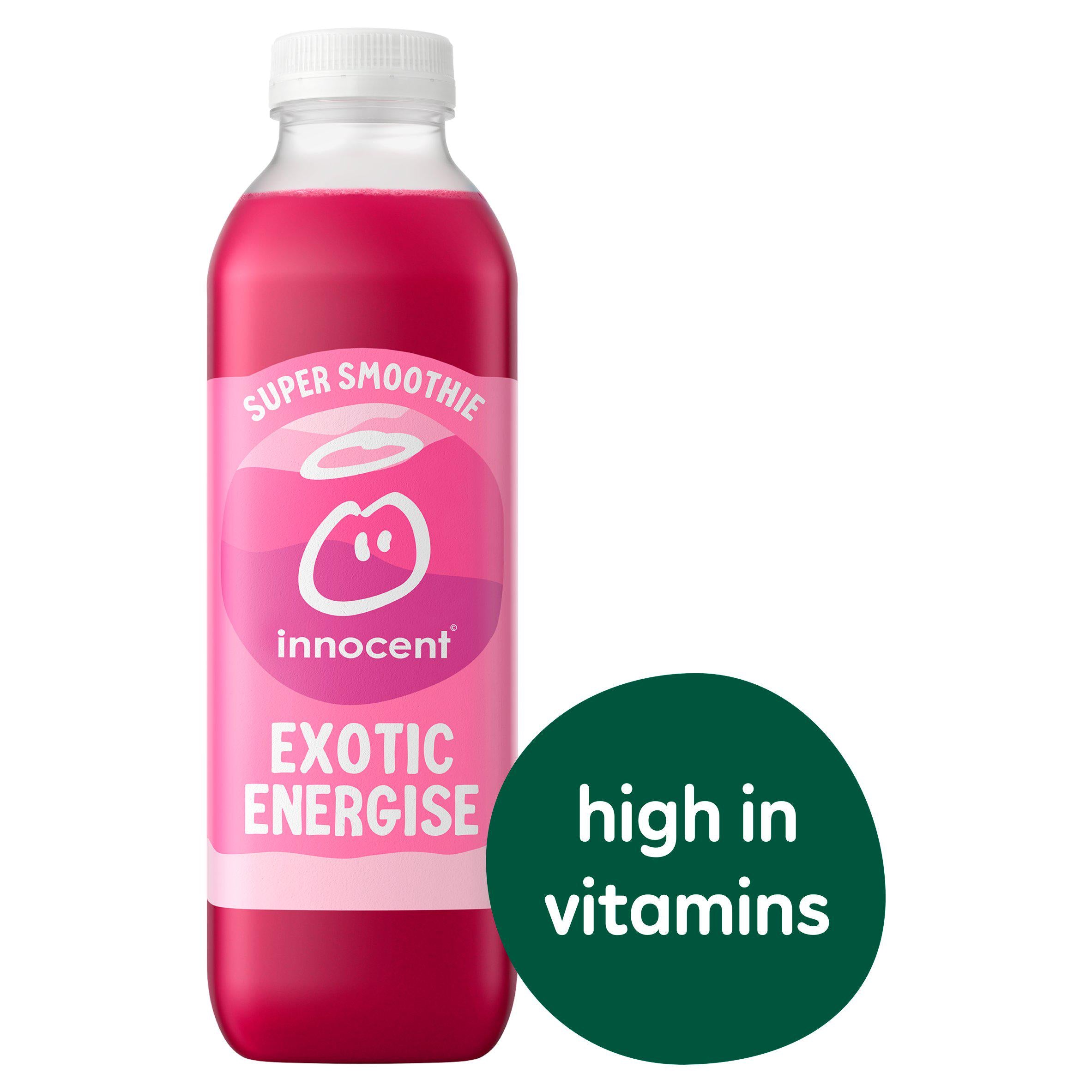 innocent Exotic Energise Lychee, Apple & Dragon Fruit Super Smoothie with Vitamins 750ml GOODS Sainsburys   