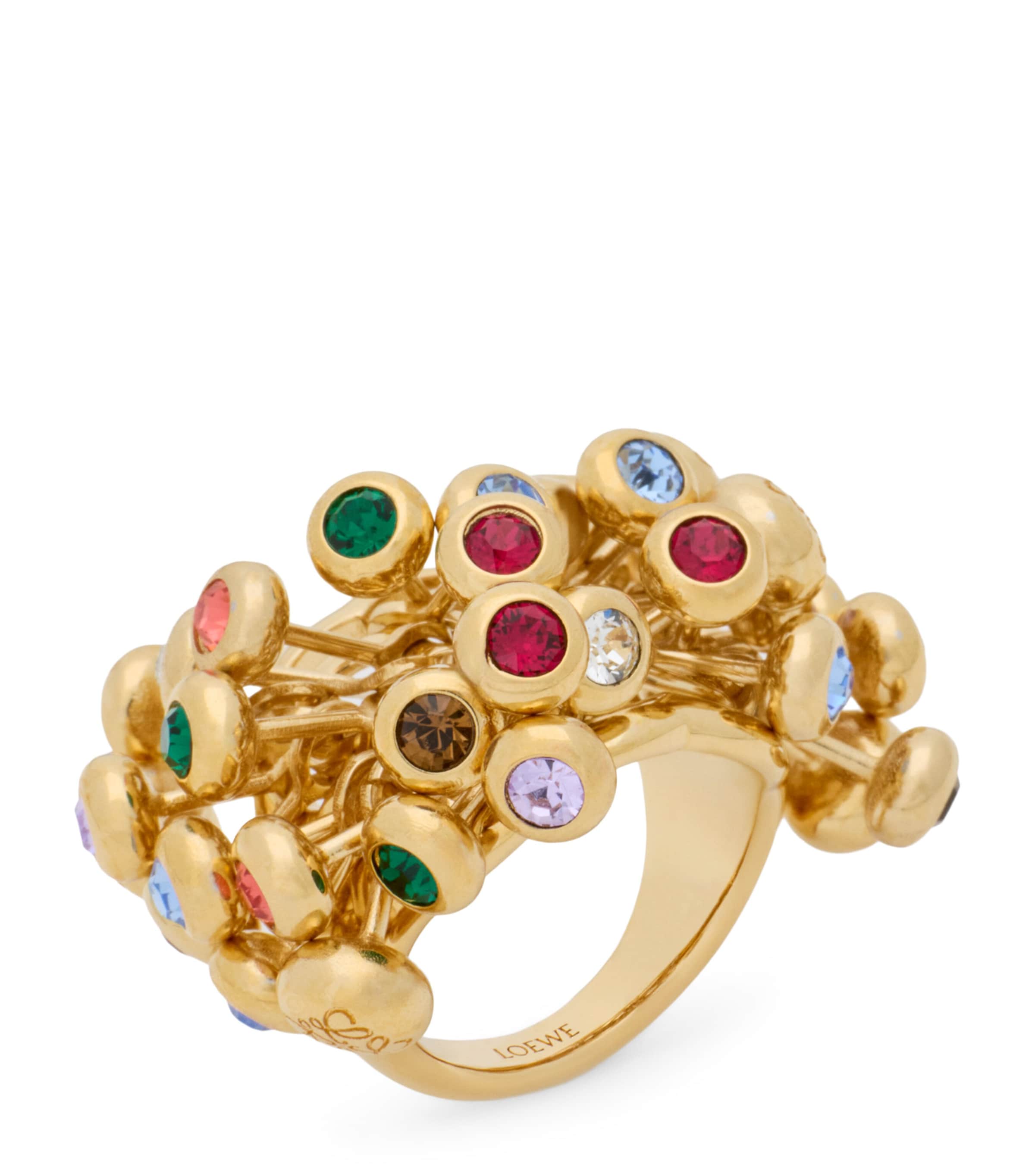 LOEWE crystal push pin cocktail ring, imported from the UK