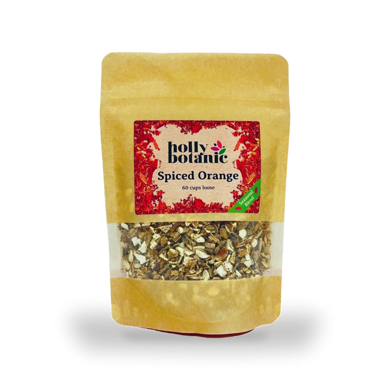Holly Botanic spiced orange tisane 60 cup loose (British brand)